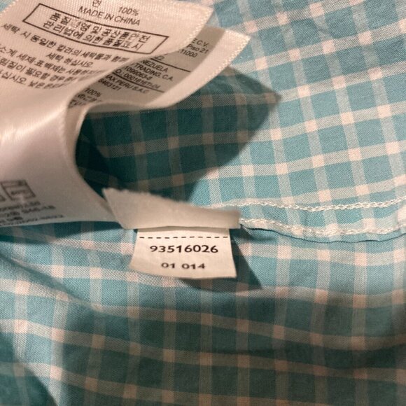 Brooks Brothers Red‎ Fleece Gingham Shirt XL Blue Plaid Cotton Button Down - Picture 7 of 10